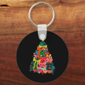 Coquette Bow Christmas Tree Xmas Holiday Girly Out Schlüsselanhänger (Vorderseite)