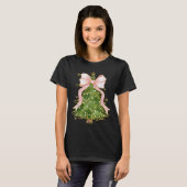 Coquette Bow Christmas Tree Xmas Holiday Girly Out T-Shirt (Vorne ganz)