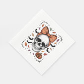 Coquette Bow, Cosy Fall Skull, Herbst, Herbst Serviette (Ecke)