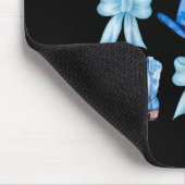 Coquette Bow Cowgirl Boots Blue Bows Hat Western R Mousepad (Ecke)