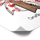 Coquette Bow Cross Valentinstag Jesus Bible Vers Poster (Ecke)