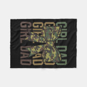 Coquette Bow Dad Of Girl Camo Camouflage Dad Hunti Fleecedecke (Vorderseite (Horizontal))