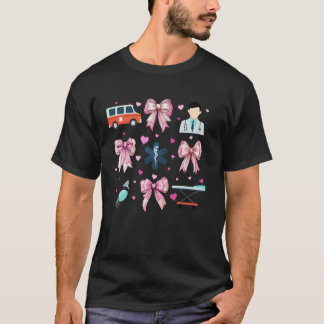 Coquette Bow EMS Emergency Medical Services EMT Pa T-Shirt