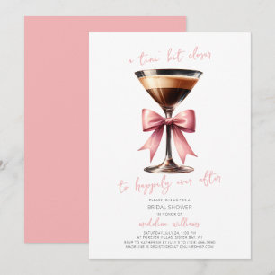 Coquette Bow Espresso Martini Brautparty Einladung