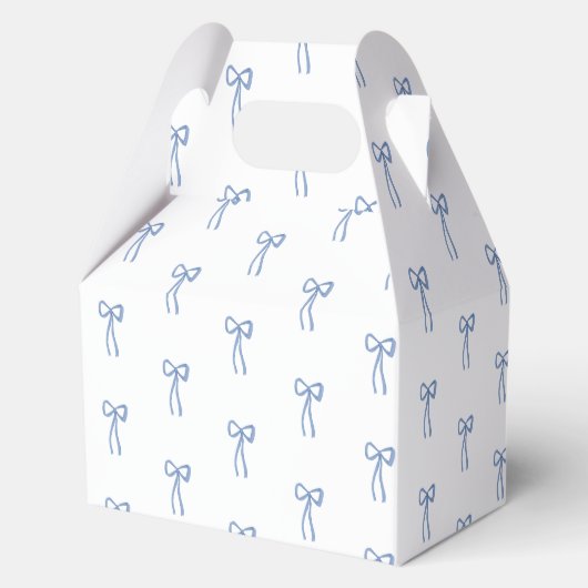 Coquette Bow Etwas Blue Brautparty Gefallen Geschenkschachtel (Vorderseite)
