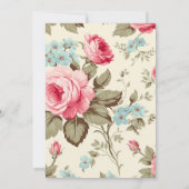 Coquette Bow Extravagant ONE Girl 1. Geburtstag Einladung (Rückseite)