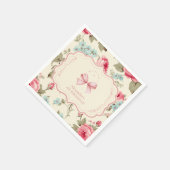 Coquette Bow Extravagant ONE Girl 1. Geburtstag Serviette (Ecke)