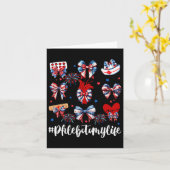 Coquette Bow Fireworks Phlebotomy Happy 4. Juli Karte (Gelbe Blume)