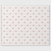 Coquette bow Floral Baby Dusche Geschenkpapier (Flach)