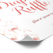 Coquette Bow Floral Diaper Raffel Poster (Ecke)