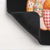 Coquette Bow Floral Patchwork Pumpkin Erntedank Mousepad (Ecke)
