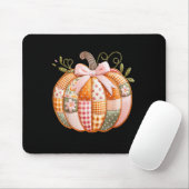 Coquette Bow Floral Patchwork Pumpkin Erntedank Mousepad (Mit Mouse)