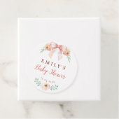 Coquette bow Florals Baby Dusche Geschenkanhänger (Beispiel)