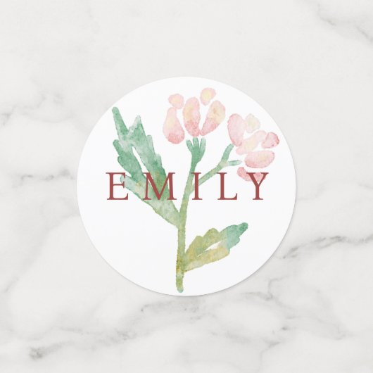 Coquette bow Florals Baby Dusche Konfetti (Klein Vorderseite)