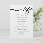 Coquette Bow Formal Wedding Einladung (Stehend Vorderseite)