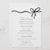 Coquette Bow Formal Wedding Einladung (Vorne/Hinten)