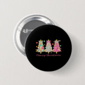 Coquette Bow frohe Weihnachten Weihnachten Weihnac Button (Vorne & Hinten)
