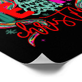 Coquette Bow Frohe Weihnachten Weihnachten Weihnac Poster (Ecke)