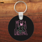 Coquette Bow frohe Weihnachten Weihnachten Weihnac Schlüsselanhänger (Vorderseite)