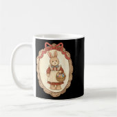 Coquette Bow Funny Bunny Eggs Rabbit Happy Easter Kaffeetasse (Links)