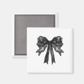 Coquette Bow Funny Ghost Witch Spooky Season Happy Magnet (Vorderseite/Rückseite)