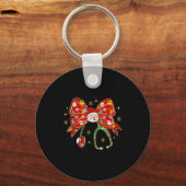 Coquette Bow Funny Nurse Weihnachtsfest Stethoscop Schlüsselanhänger (Vorderseite)