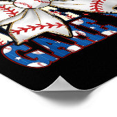 Coquette Bow Game Day Baseball Softball Funny Chee Poster (Ecke)