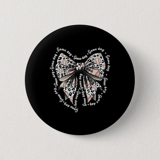Coquette Bow Game Day Sell Liebe Mama L Button (Vorderseite)