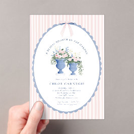 Coquette Bow Garden Manor Bridal Shower Invitation Acryleinladungen