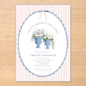 Coquette Bow Garden Manor Bridal Shower Invitation Acryleinladungen (Vorderseite)