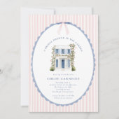 Coquette Bow Garden Manor Bridal Shower Invitation Einladung (Vorderseite)