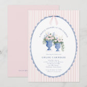 Coquette Bow Garden Manor Bridal Shower Invitation Einladung (Vorne/Hinten)
