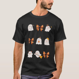 Coquette Bow Ghost Funny Niedlich Ghost Halloween T-Shirt