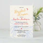 Coquette Bow glücklich immer nach dem Brautparty Einladung (Stehend Vorderseite)