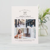 Coquette Bow Graduation Announcement Einladung (Stehend Vorderseite)