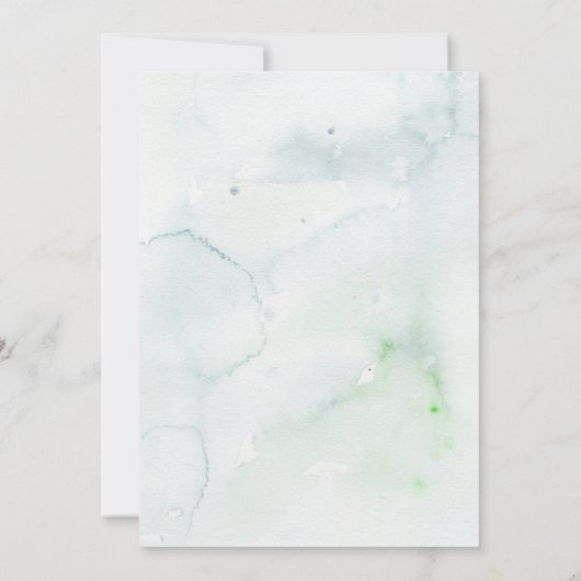 Coquette Bow Greenery Baby Brunch Einladung (Rückseite)