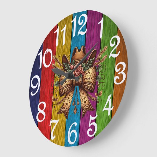 Coquette Bow Große Wanduhr (Winkel)