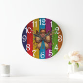 Coquette Bow Große Wanduhr (Zuhause)