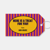 Coquette bow Halloween Geschenkanhänger (Vorderseite (Horizontal))