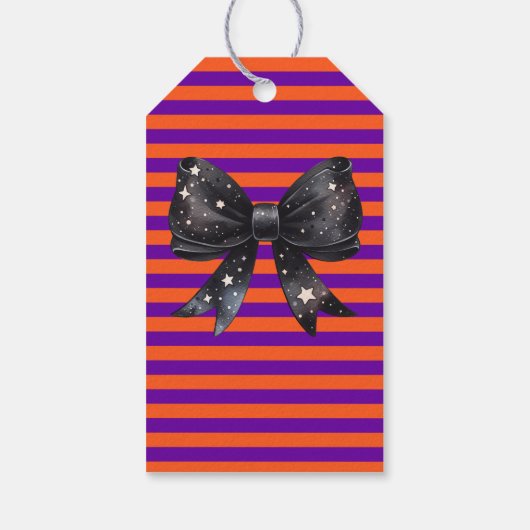 Coquette bow Halloween Geschenkanhänger (Rückseite)