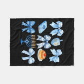 Coquette Bow Hanukkah Chanukah Pajama Latke Jewish Fleecedecke (Vorderseite (Horizontal))