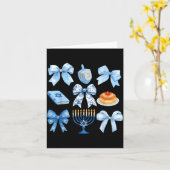 Coquette Bow Hanukkah Chanukah Pajama Latke Jewish Karte (Gelbe Blume)