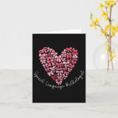 Coquette Bow Heart Speech Language Pathologist Slp Karte (Gelbe Blume)