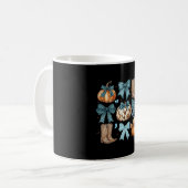 Coquette Bow Howdy Fall Western Pumpkin Boots als Kaffeetasse (Vorderseite Links)