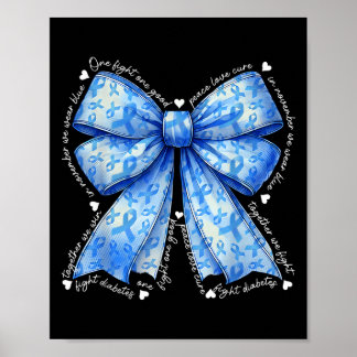 Coquette Bow im November tragen wir Blau für Diabe Poster