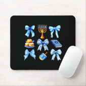 Coquette Bow Jewish Holiday Chanukah Hanukkah Meno Mousepad (Mit Mouse)