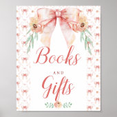 Coquette Bow Kinderdusche Bücher und Geschenkposte Poster (Vorne)