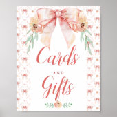 Coquette Bow Kinderduschkarten und Geschenkposter Poster (Vorne)