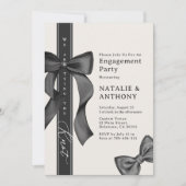 Coquette Bow Krawatte wir binden Knoten Verlobung Einladung (Vorderseite)