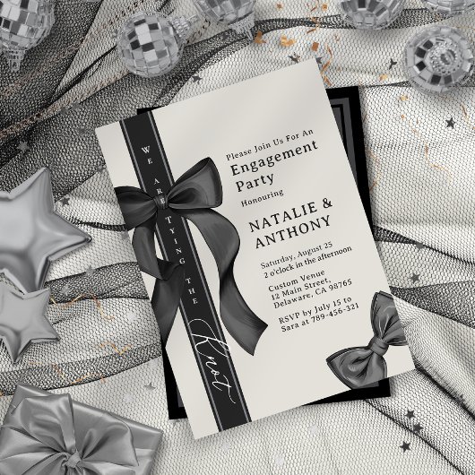 Coquette Bow Krawatte wir binden Knoten Verlobung Einladung